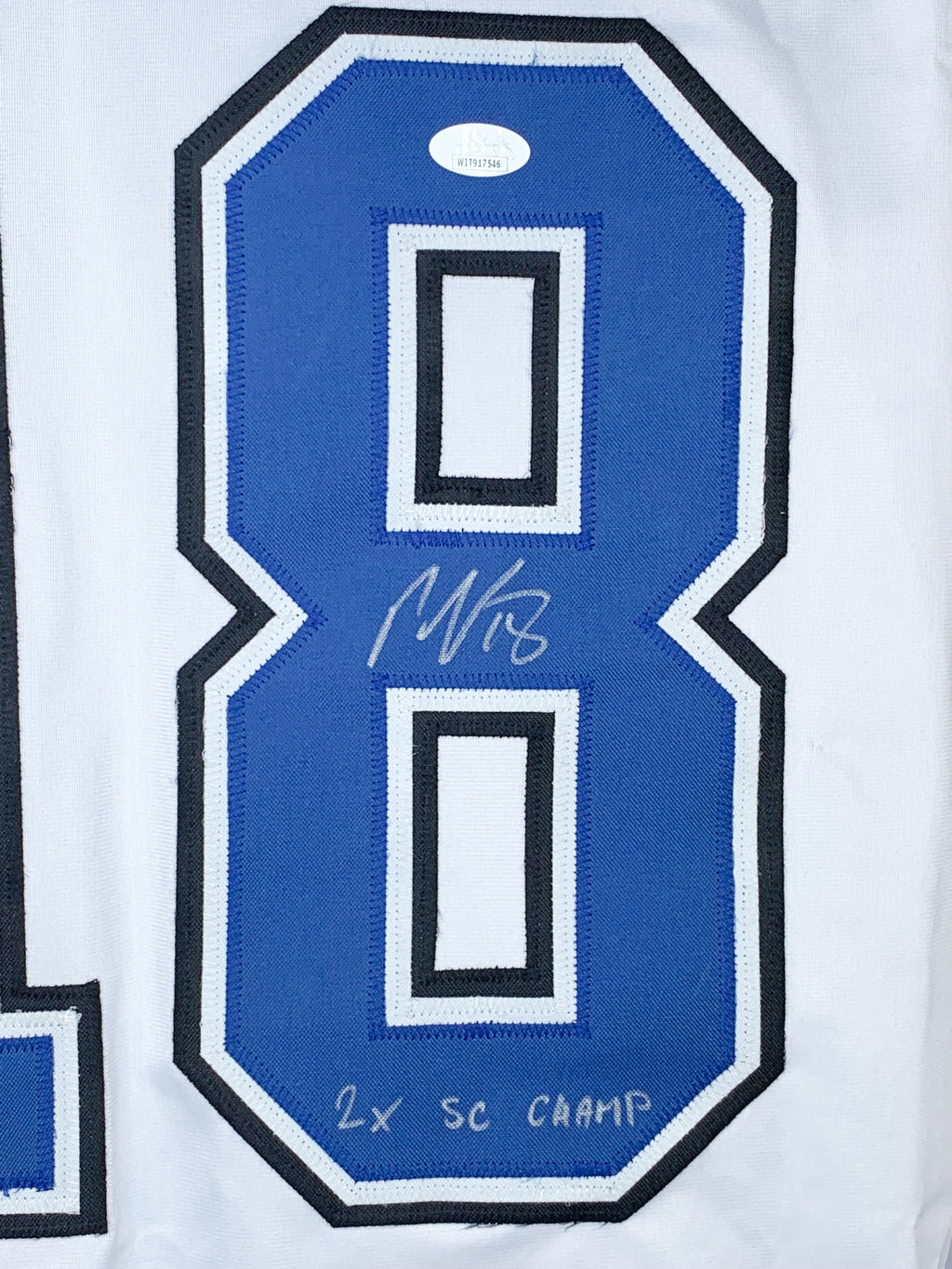 Ondrej Palat autograph insc Mini Stanley Cup TB Lightning JSA Game Used Ice