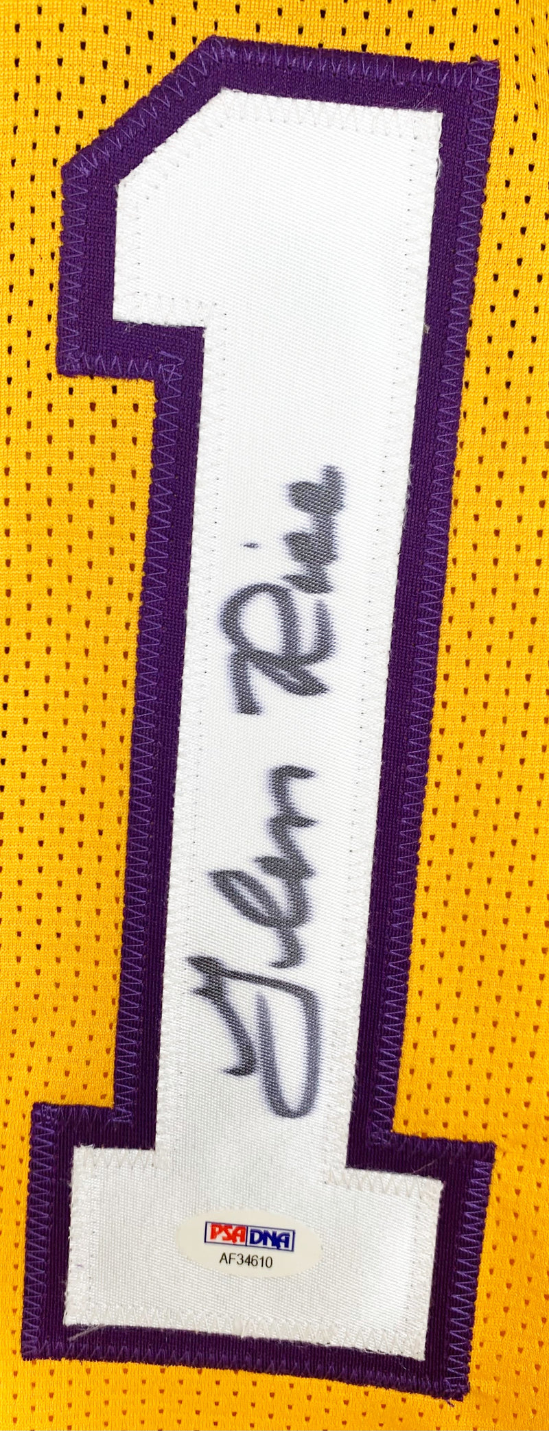 Glen Rice autographed signed jersey NBA Los Angeles Lakers PSA COA