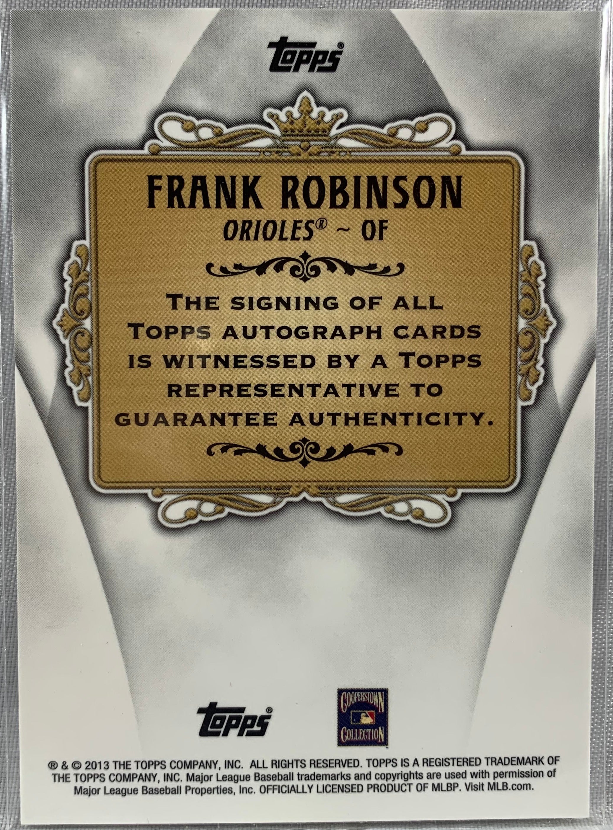 Frank Robinson Signed Baltimore Orioles Jersey. Baseball