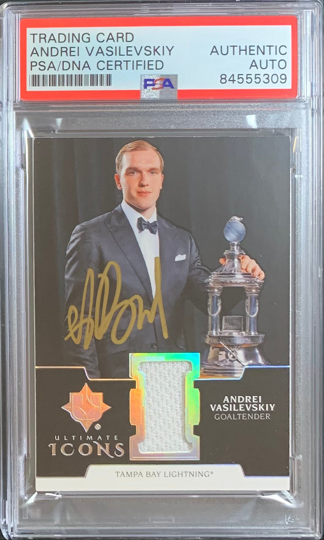 Andrei Vasilevskiy auto card Game Used Worn UD Game Jersey Lightning P –  JAG Sports Marketing