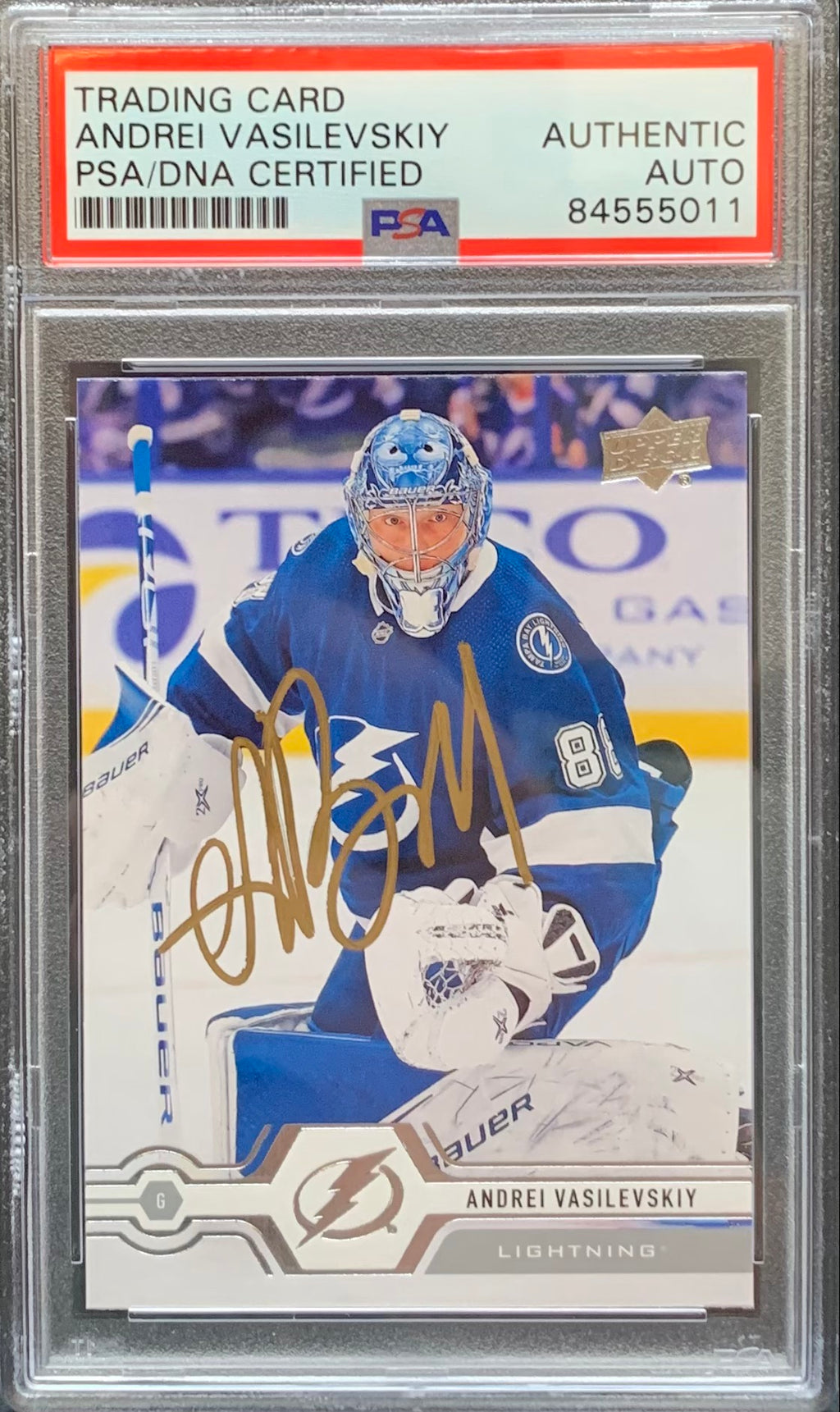 Andrei Vasilevskiy auto card Upper Deck Series 2 #272 2019 Lightning PSA Encap