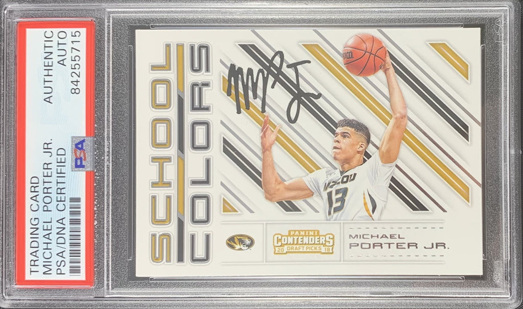 Michael Porter Jr. signed RC Panini Contenders Mizzou Tigers PSA Encapsulated - JAG Sports Marketing