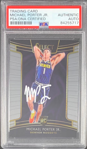 JAG Sports Marketing Michael Porter Jr. signed RC Panini Select