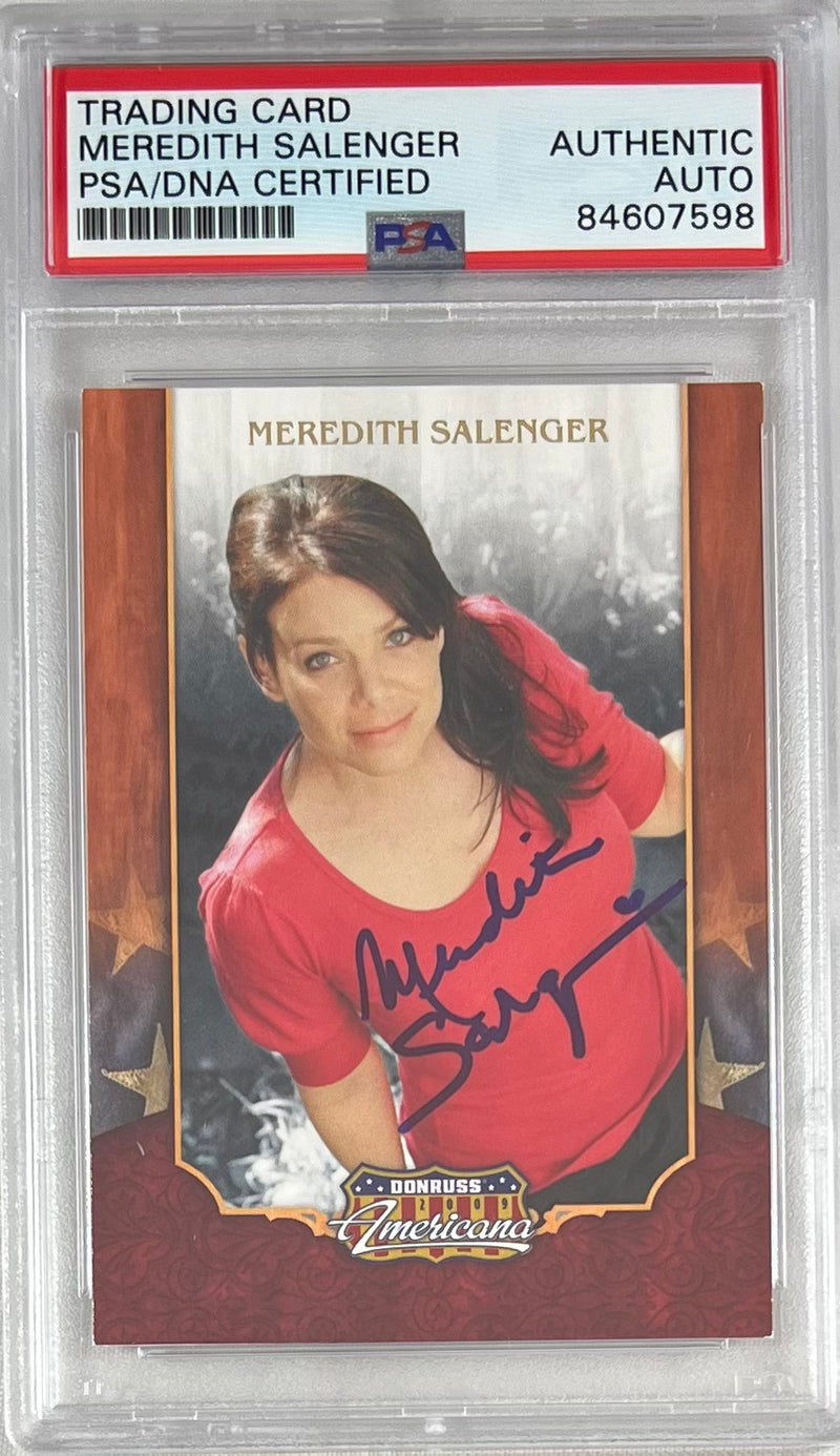 Meredith Salenger autographed 2009 Donruss Americana card #67 PSA Encapsulated