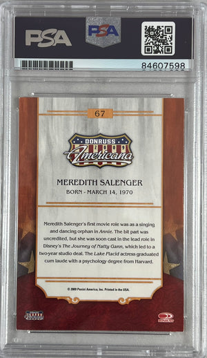 Meredith Salenger autographed 2009 Donruss Americana card #67 PSA Encapsulated