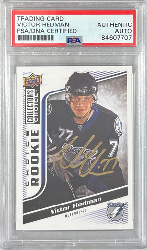 Victor Hedman auto RC Upper Deck Choice Rookie #292 2009 Lightning PSA Encap