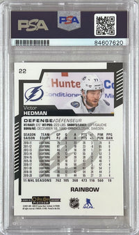 Victor Hedman auto 2020-21 O-Pee-Chee Platinum #22 card Lightning PSA Encap