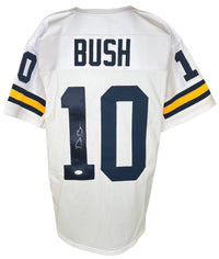 DEVIN BUSH AUTOGRAPHED SIGNED WHITE PRO STYLE JERSEY JSA COA