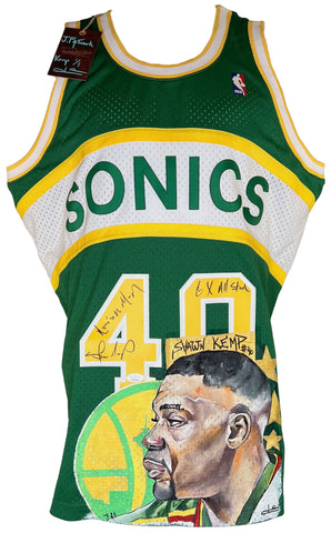 Seattle Supersonics Shawn Kemp Autographed Signed Jersey Jsa Coa