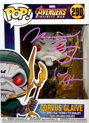 Michael James Shaw signed inscribed Funko Pop JSA Witness Avengers: Infinity War