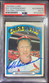 Red Schoendienst St Louis Cardinals Autographed Authentic