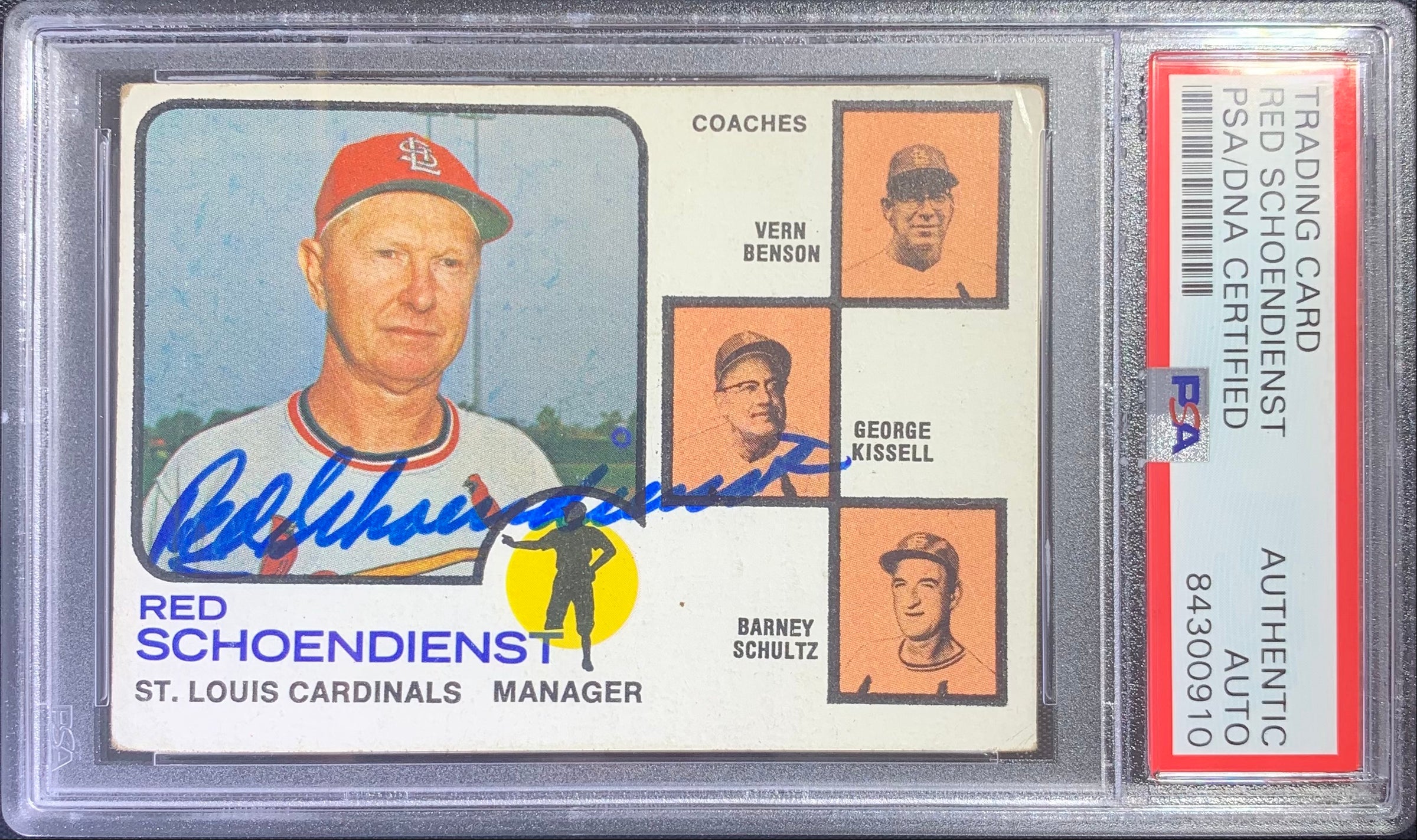 Red Schoendienst St Louis Cardinals Autographed Authentic