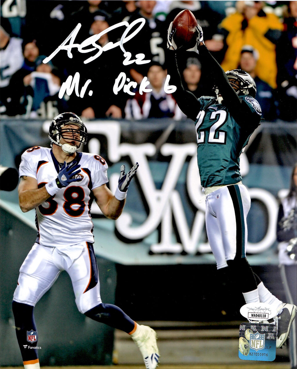 Asante Samuel Sr. autograph signed inscribed 8x10 photo Philadelphia Eagles JSA