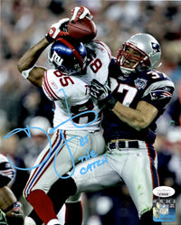 David Tyree autographed signed inscribed 8x10 photo NFL New York Giants JSA COA