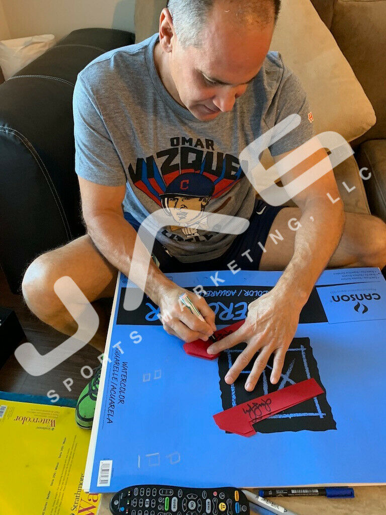 Omar Vizquel autographed signed jersey Cleveland Indians JSA COA